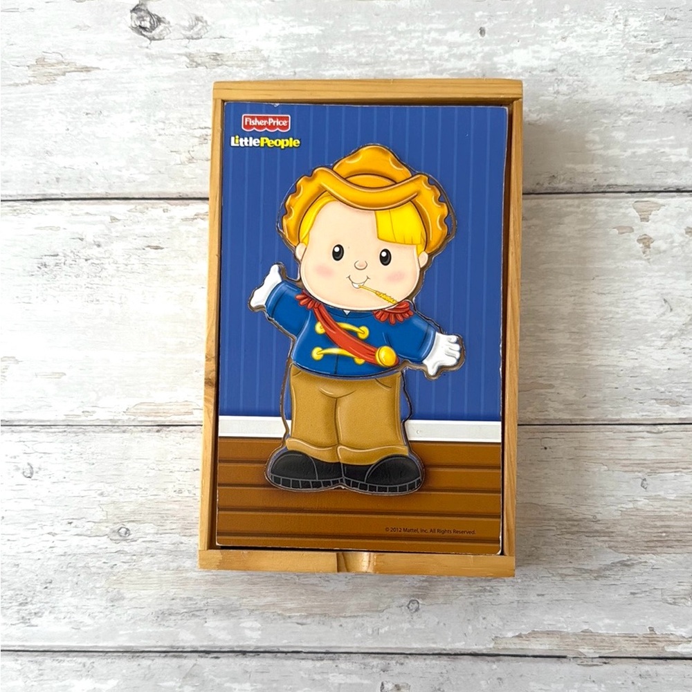 Fisher Price Little People Puzzle Wood Paper Doll Style Dress Up Toy Kids
